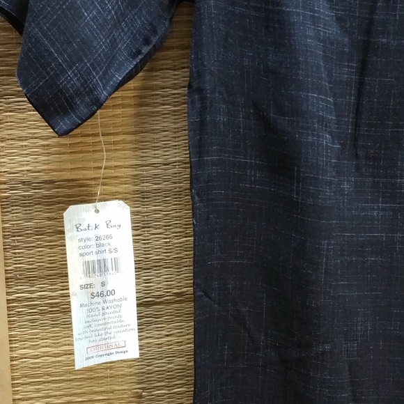 Batik Bay Men's Black shirts Hawaiian surfing NWT - Picture 7 of 7